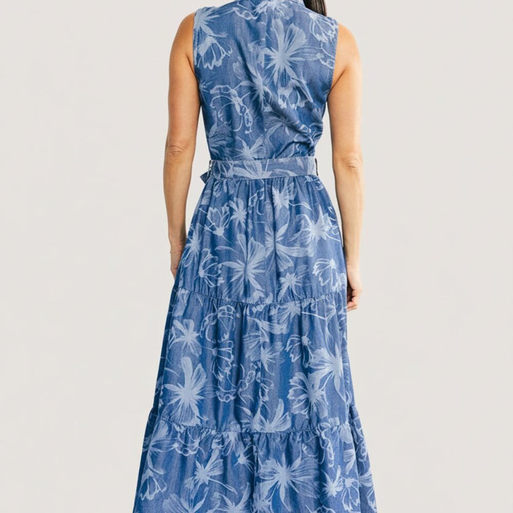 Baltic Born Rocío Soft Denim Dress | Blue Print Size M - Picture 4 of 7